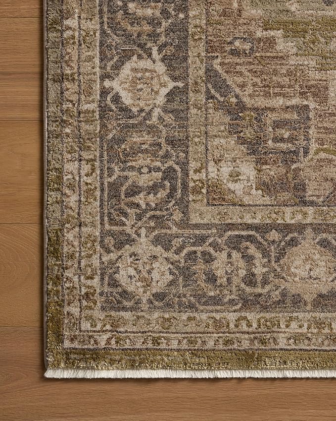 Loloi Haywood Collection HYD-03 Moss/Charcoal 2'-7" x 8'-0" Runner Rug