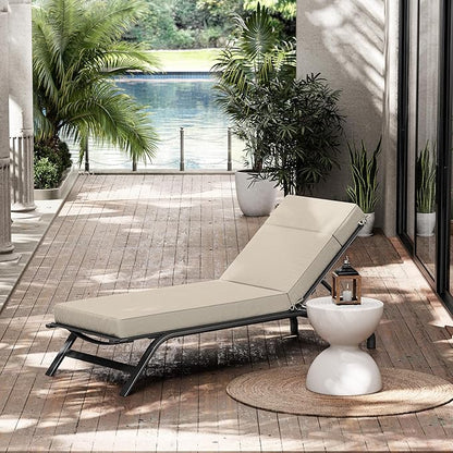 Chaise Lounge Cushions Outdoor, 72" L X 21" W X 4" D Lounge Chair Cushions for Outdoor Furniture, High-Density Foam Outdoor Chaise Cushion-Waterproof Fade-Resistant ThickPatio lounge chair cushion