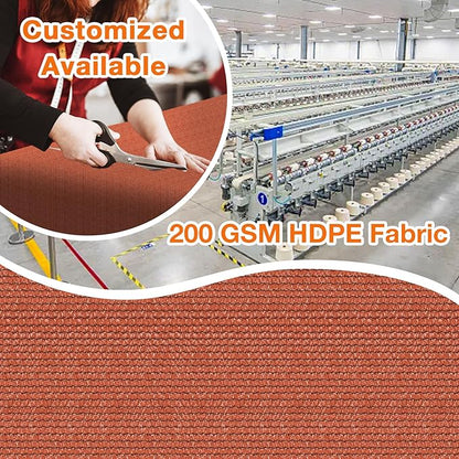 Artpuch 90% Sun Shade Cloth, 9 x 14 FT Pergola Shade Cover Canopy with Grommets, Sun Screen Fabric Tarp for Patio, Outdoor, Garden, Backyard, Rust Red
