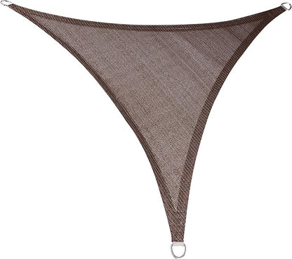 LOVE STORY 16' x 16' x 16' Triangle Brown Sun Shade Sail Canopy Sunshade UV Block for Outdoor Patio Garden Backyard