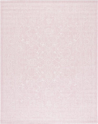 SAFAVIEH Courtyard Collection 8' x 10' Soft Pink/Ivory CY8680 Indoor/ Outside Waterproof Easy cleansingPatio Backyard Mudroom Area Mat