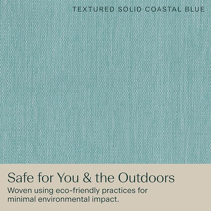 Honeycomb Outdoor Deep Seat, 24 x 23, Textured Solid Coastal Blue Chair Cushion for Patio Furniture