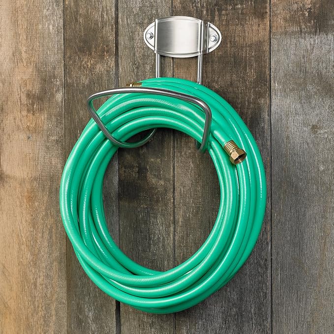 Liberty Garden 680 Hose Hanger, Holds 175-Feet of 5/8-Inch Hose - Stainless Steel