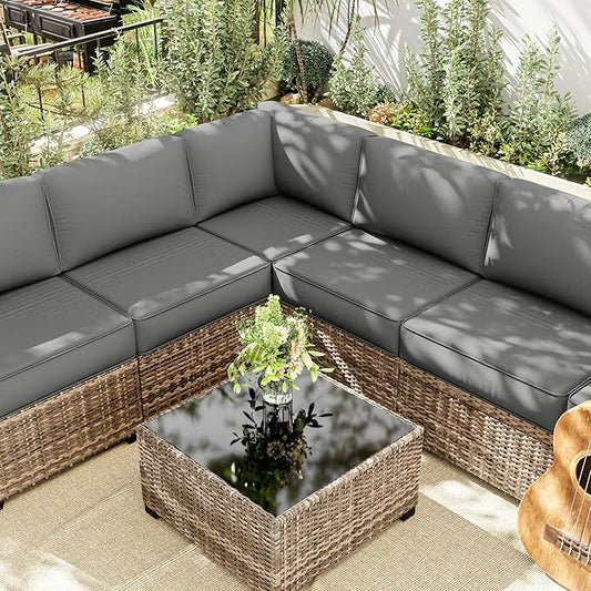 14 Pcs Outdoor Cushion Slipcovers Outdoor Patio Cushion Covers Replacement Waterproof with Zipper for Outdoor Furniture, Patio Sofa Couch 3 Sizes, Covers Only