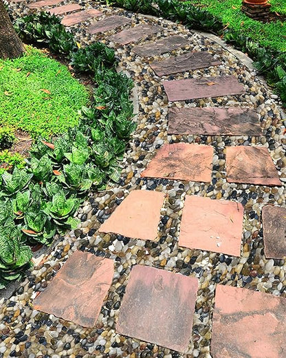 45LB Bulk Polished River Stones, 1"–2.2" Mixed Color Decorative Pebbles for Plants, Aquarium Gravel, Landscaping, Garden Pathways & Vase Filler