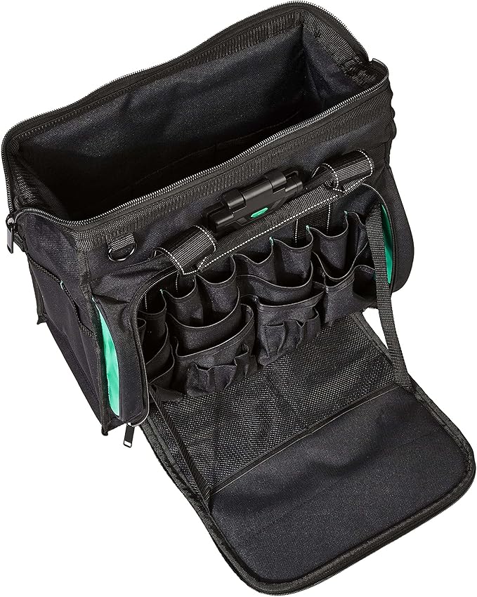 Amazon Basics Tool Sling Bag, Black, 40 Pockets
