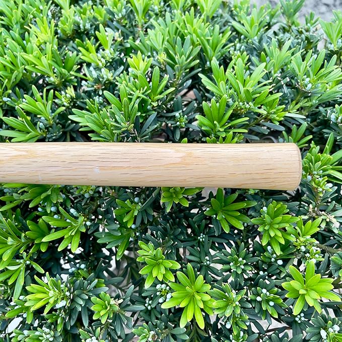 14 Inch Heavy Duty Narrow Hoe, Without Welding, Japanese Carbon Steel with Oak Wooden Handle, Garden Tool for Digging, Weeding, and Planting