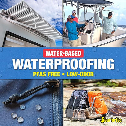 STAR BRITE Water-Based Waterproofing & Fabric Protectant - Low Odor Waterproofer for All Materials- 1 GAL (082200)