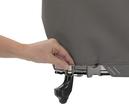 Classic Accessories Ravenna Water-Resistant 128 Inch Rectangular/Oval Patio Table & Chair Set Cover, Outdoor Table Cover