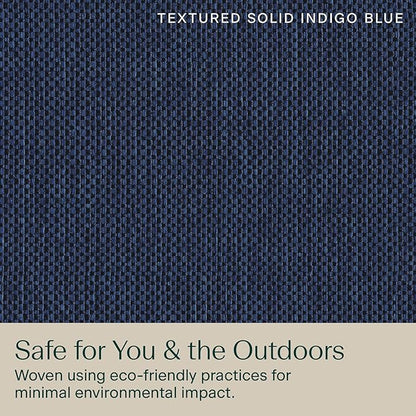 Honeycomb Outdoor Heritage Deep Seat, 24 x 23, Textured Solid Indigo Blue Chair Cushion for Patio Furniture