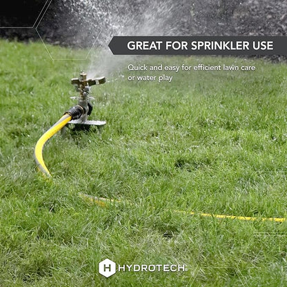 HydroTech FLATJACKET 5/8" 100 ft Garden Hose with Patented Force Control Technology - Flexible, Kink-Free, Lightweight Hose for Lawn, Garden, Car Washing, Deck and Patio Cleaning
