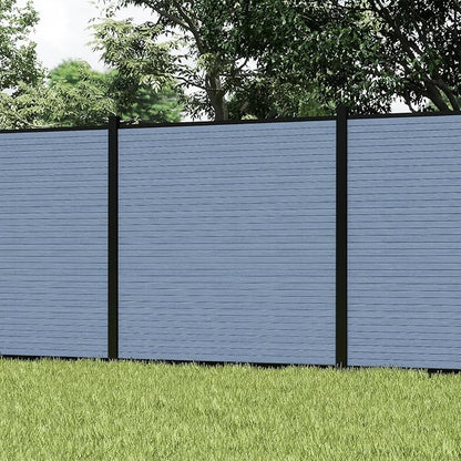 Privacy Fence Panels for Outside with 1 Post, 6' × 6' Windproof Composite Fence Cover Privacy, Garden Fencing Panel for Yard Pool Equipment Trash Can(Poured Concrete, Grey)