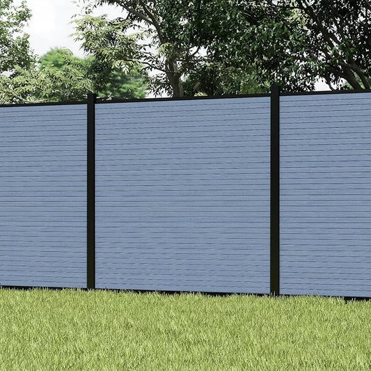 Privacy Fence Panels for Outside with 1 Post, 6' × 6' Windproof Composite Fence Cover Privacy, Garden Fencing Panel for Yard Pool Equipment Trash Can(Poured Concrete, Grey)