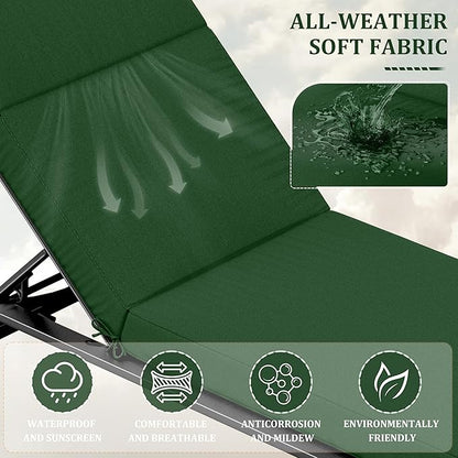 Chaise Lounge Cushions Outdoor, 80" L X 26" W X 4" D Lounge Chair Cushions for Outdoor Furniture, High-Density Foam Outdoor Chaise Cushion-Waterproof Fade-Resistant ThickPatio lounge chair cushion