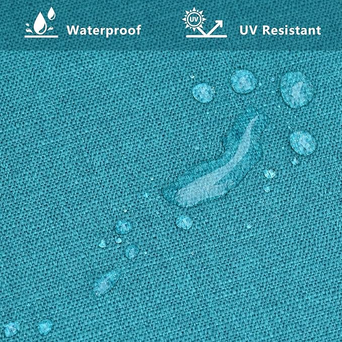ATR ART TO REAL Outdoor Recliner Replacement Cushion, High Back Chair Cushions Patio Wicker Reclinning Chairs Seat Pad, Removable Cover, Waterproof, UV Resistant (Style A, Peacock Blue)