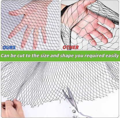 Garden Mesh Netting 10x50 FT - Heavy Duty Bird Net, Mesh Pest Barrier Reusable Ultra Fine Deer Fence Netting Crops Row Cover Raised Bed Protect Fruits Flower Vegetables from Bird Deer Squirrel