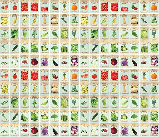 Set of 120 Vegetable and Herb Seeds - Semi Assorted - 100% Non-GMO & Heirloom - Great for Starting a Garden! High Germination Rate!