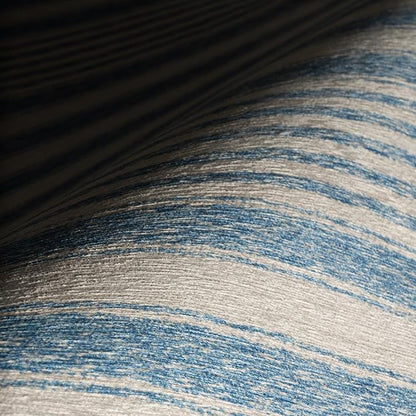 Dash & Albert Vion Blue Machine Washable Rug, 7.5 X 9.5 Feet, Blue/Grey Stripe Pattern