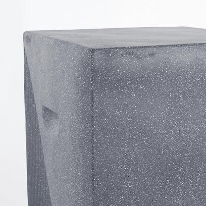 JONATHAN Y TBL1104B Adrian 20.75" Contemporary Minimalist Square Indoor/Outdoor Accent Table Modern, Mid-Century, Art Deco, Contemporary, Patio, Garden, Bathroom, Living Room, Gray Terrazzo Finish