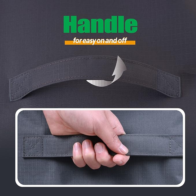 F&J Outdoors Grill Cover, Waterproof Anti-UV for 3-Burner Liquid Propane Gas BBQ,53Wx27Dx43H in,Grey