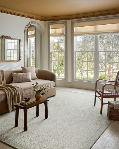 Loloi Magnolia Home by Joanna Gaines Henley Collection HNY-01 Ivory/Spa 2'-3" x 3'-9" Accent Rug