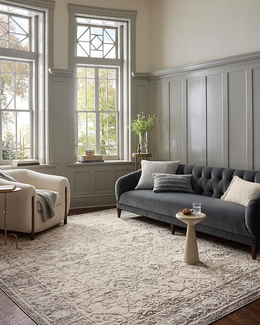 Loloi Magnolia Home by Joanna Gaines Gigi Collection GIG-02 Ivory/Stone 2'-7" x 7'-6" Runner Rug