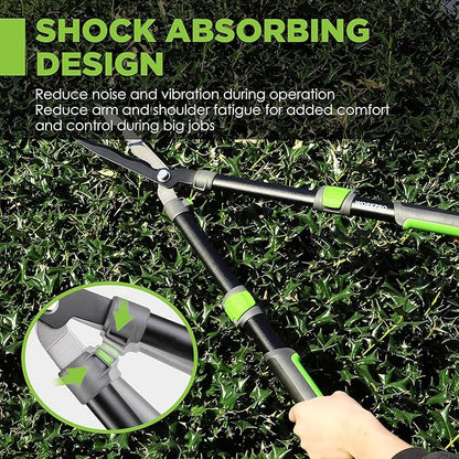 WORKPRO Extendable Hedge Shears, 25"-33" Manual Hedge Clippers, Professional Bush Cutter, Gardening Pruners Scissors, Hedge Trimmers, Shears Gardening Tools for Pruning Borders & Shrubs