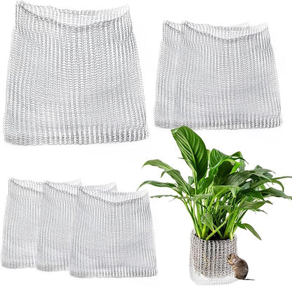 6Pcs Root Guard Gopher Proof Wire Basket Mole and Vole Mesh Wire Baskets Underground Stainless Steel Wire for Plants 1/3/5 Gallon