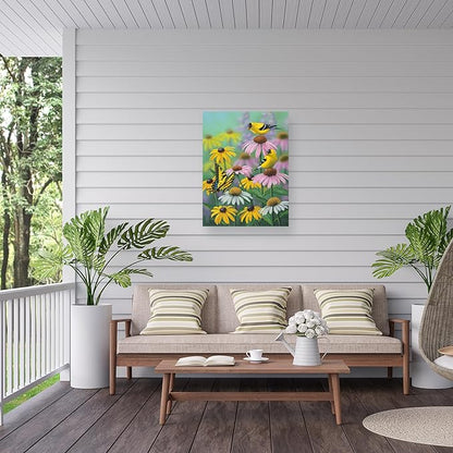Outdoor Canvas Art - Jeff Hoff 'Curious Visitor' Wall Art for Outdoor Spaces, Patios, or Gardens by Trademark Fine Art