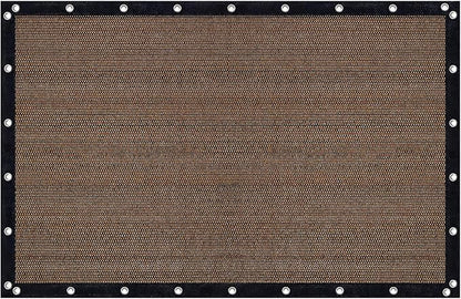 VICLLAX Shade Fabric Sun Shade Cloth Privacy Screen with Grommets for Patio Garden Pergola Cover Canopy 8x12 FT, Mocha