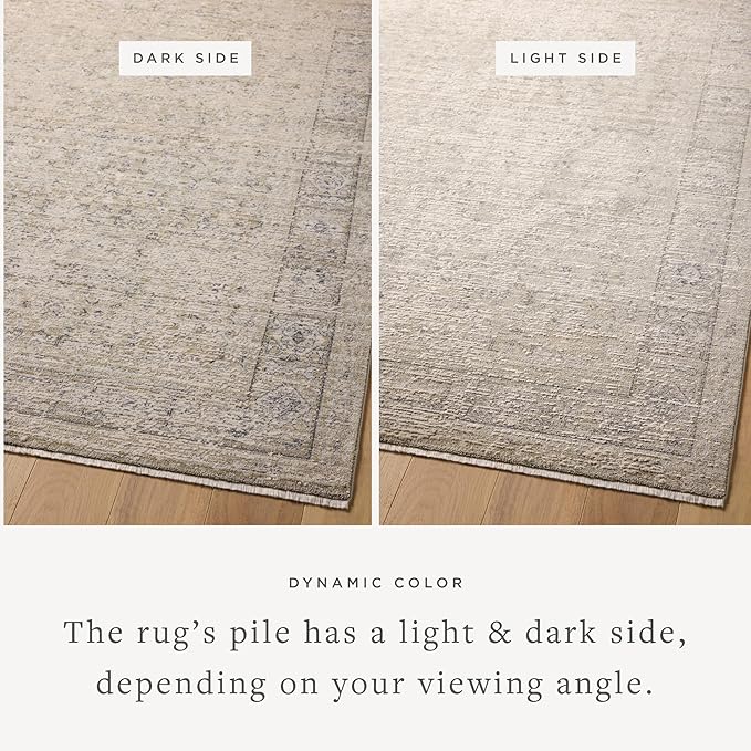 Loloi Amber Lewis Alie Collection ALE-03 Taupe/Dove 2'-3'' x 3'-10'', .13'' Pile Height, Accent Rug