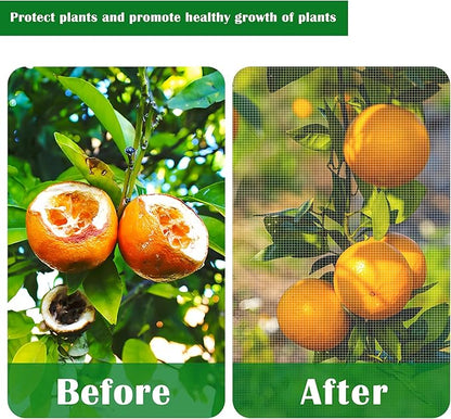 2 Pcs Fruit Tree Netting, 7 x 8 Ft Large Insect Bird Barrier Tree Net with Drawstring, Garden Bird Netting Plant Cover for Protect Plant Fruit Flower from Insect Bird
