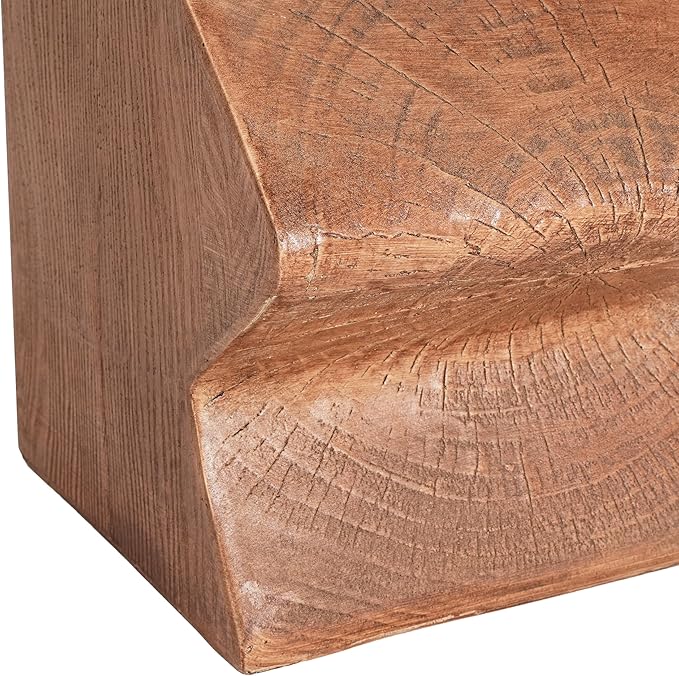 Christopher Knight Home Loire MGO Outdoor Side Table Set of 2, Concrete Indoor/Outdoor Nesting Coffee Table, Multi-Purpose Patio End Table, No Assembly, Faux Wood Natural Color