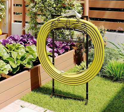 Fire Beauty Garden Hose Holder,Detachable Water Hose Reel Stand,In ground Hose Rack Organizer for Outdoor,Hose Hanger for Lawn Yard