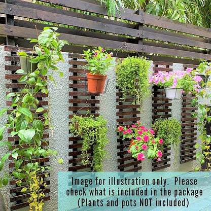 ShopLaLa Wall Planter - Wooden Hanging Planter for Indoor Plants, Plant Stand, Air Plant Succulent Holder, Vertical Garden. Large Wall Decor for Living Room, Room Decor for Teens, 90cm (35.4")