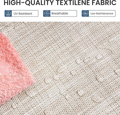 Crestlive Products Chaise Lounge Chair Outdoor Set of 2, Adjustable 5 Positions Pool Lounge Chairs, Metal Tanning Recliner, Outdoor Furniture All Weather for Patio, Beach, Yard, Pool