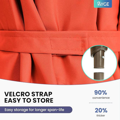 Ayge 8x10FT Large Rectangular Patio Umbrella Outdoor Table Umbrella w/Crank Rectangle Market Umbrella UV Protection for Garden, Deck,Lawn,Yard & Pool,Orange