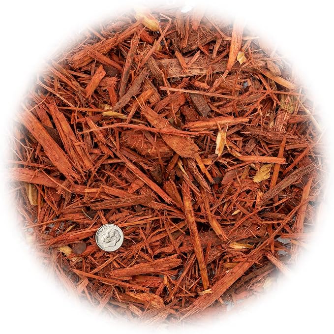 Gardenera Premium Red Mulch Cover - Enhance Your Landscape with Vibrant Color and Nutrient-Rich Benefits - 1 Quart