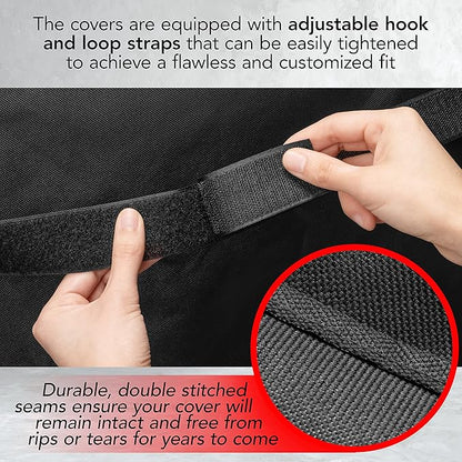 GrillTough Heavy Duty Griddle Cover for Outdoor Griddle, Fits 36 Inch Griddle – Waterproof, Weather Resistant, UV & Fade Resistant with Adjustable Straps – Flat Grill Cover, Black