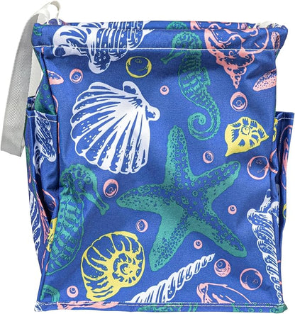 Household Essentials Sea Shell Krush Container All-Purpose Utility Tote with Pockets