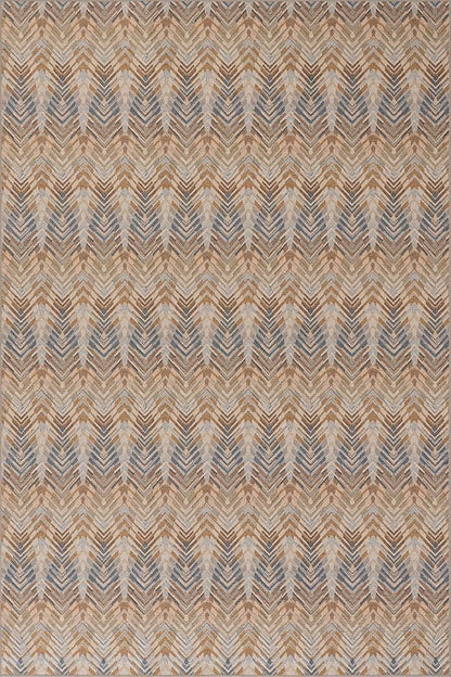 Dash & Albert Seneca Natural Machine Washable Rug, 3 X 5 Feet, Tan Geometric Pattern