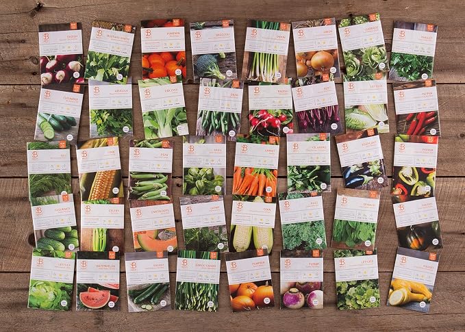 Vegetable and Herb Seeds Variety Pack for Home Garden Planting, AB