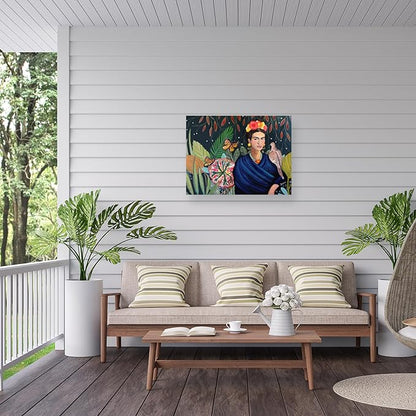 Trademark Fine Art Outdoor Canvas Art - Sylvie Demers 'Frida' Wall Art for Outdoor Spaces, Patios, or Gardens