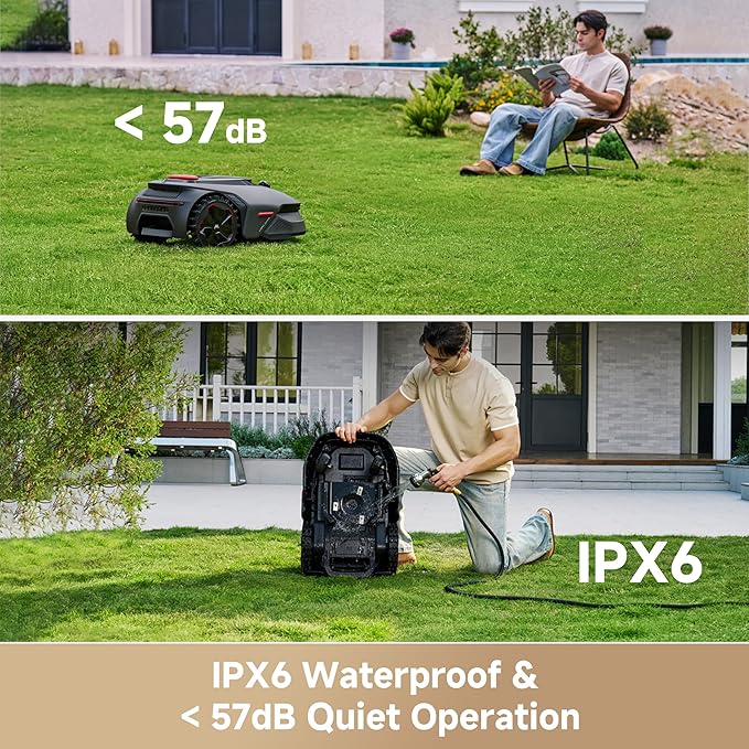 MOVA LiDAX Ultra 1000 Robot Lawn Mower Wire Free for 1/4 Acre, RTK-Free+360° 3D LiDAR+AI Vision Auto Mapping, Zero-Edge Cutting, Cutting Height 1.2"-3.9", 45% Slope, Up to 150 Managed Zones Dual Maps