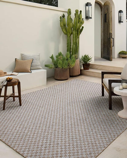 Loloi Amber Lewis Topanga Collection TOP-02 Natural/Silver 3'-11" x 5'-11" Indoor/Outdoor Accent Rug