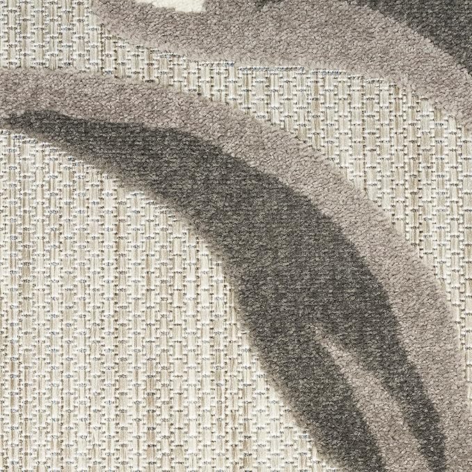 Nourison Home Aloha Indoor/Outdoor Beige 2'8'' x 4' Area-Rug, Easy-Cleaning, Non Shedding, Bed Room, Living Room, Dining Room, Backyard, Deck, Patio (3x4)