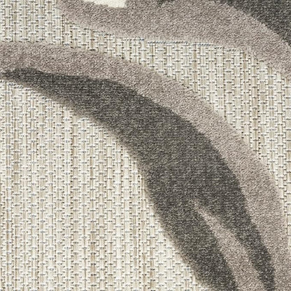 Nourison Home Aloha Indoor/Outdoor Beige 2'8'' x 4' Area-Rug, Easy-Cleaning, Non Shedding, Bed Room, Living Room, Dining Room, Backyard, Deck, Patio (3x4)