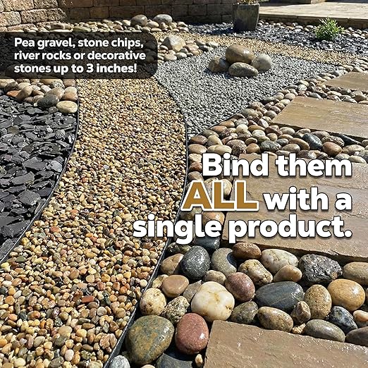 Dominator Rock Anchor 2.5 Gal - Rock Glue for Landscaping Gravel & Stone, Ready to Spray, Locks in River Rock, Pea Gravel & Decorative Rock, Prevents Scattering & Washouts, Water-Based