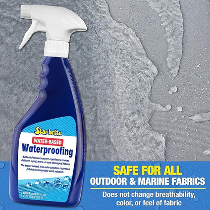 STAR BRITE Water-Based Waterproofing & Fabric Protectant - Low Odor Waterproofer for All Materials- 1 GAL (082200)
