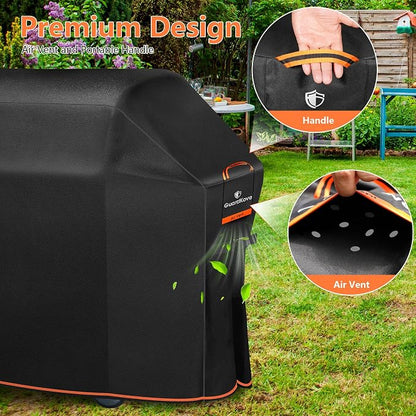 [Upgraded 1000D Heavy Duty Fabric] 65" Grill Cover for Weber 7131, Waterproof, Tear & Fade Resistant BBQ Cover with Buckle, Fits 4-5 Burner Grills of Weber Char-Broil Nexgrill Brinkmann Kenmore